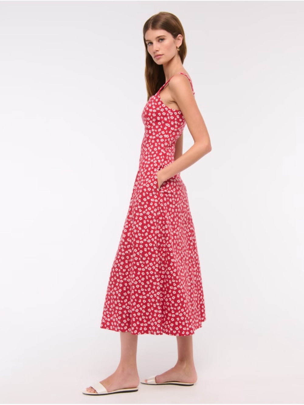 The A&F Mila Stretch Midi Dress SIZE M - Picture 5 of 17